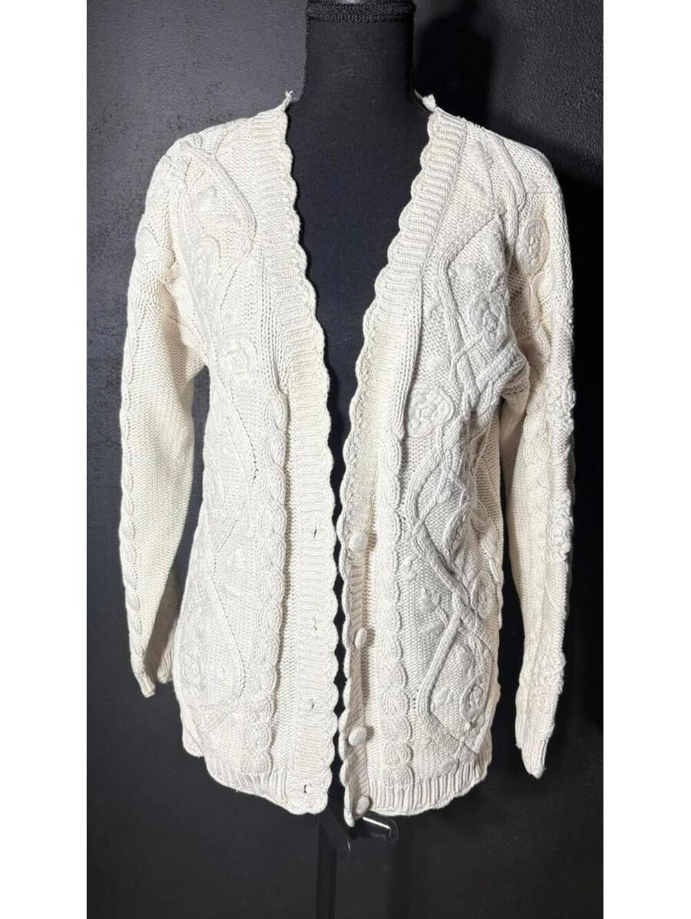 Vintage -Accordeon- Sweater Cardigan, Size M